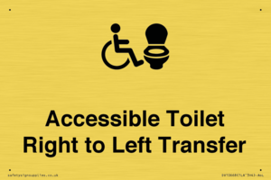 Accessible Toilet with Right to Left Transfer